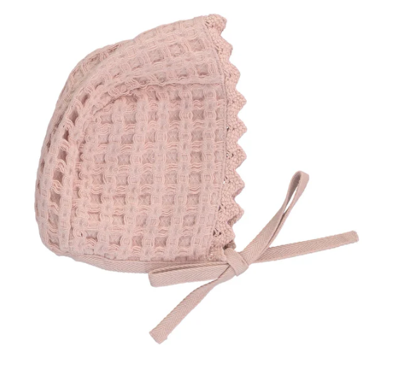 Organic Cotton Waffle Bonnet for Babies & Toddlers - Soft & Breathable Infant Hat for Newborns - Perfect for Sleeping, Nursing & Outdoor Protection