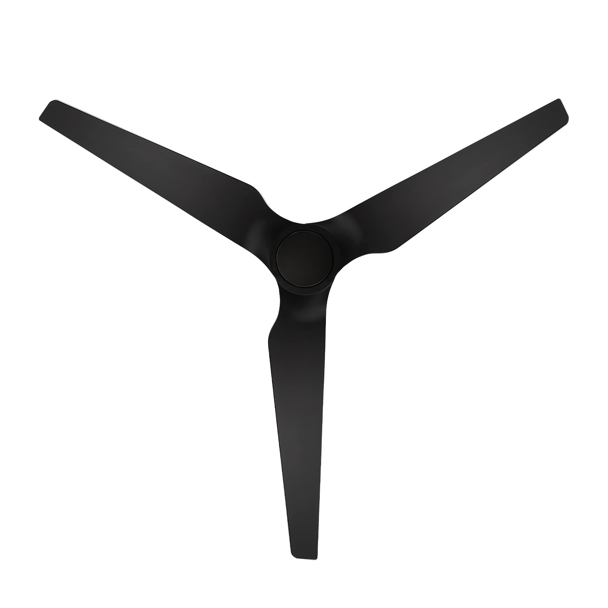WAC Smart Fans Stella 60-inch Matte Black Ceiling Fan - 3-Blade Indoor/Outdoor Smart Home Fan with Remote Control, Alexa, iOS & Android App Compatibility (No LED Light Kit) - Perfect for Living Rooms, Bedrooms, and Covered Patios