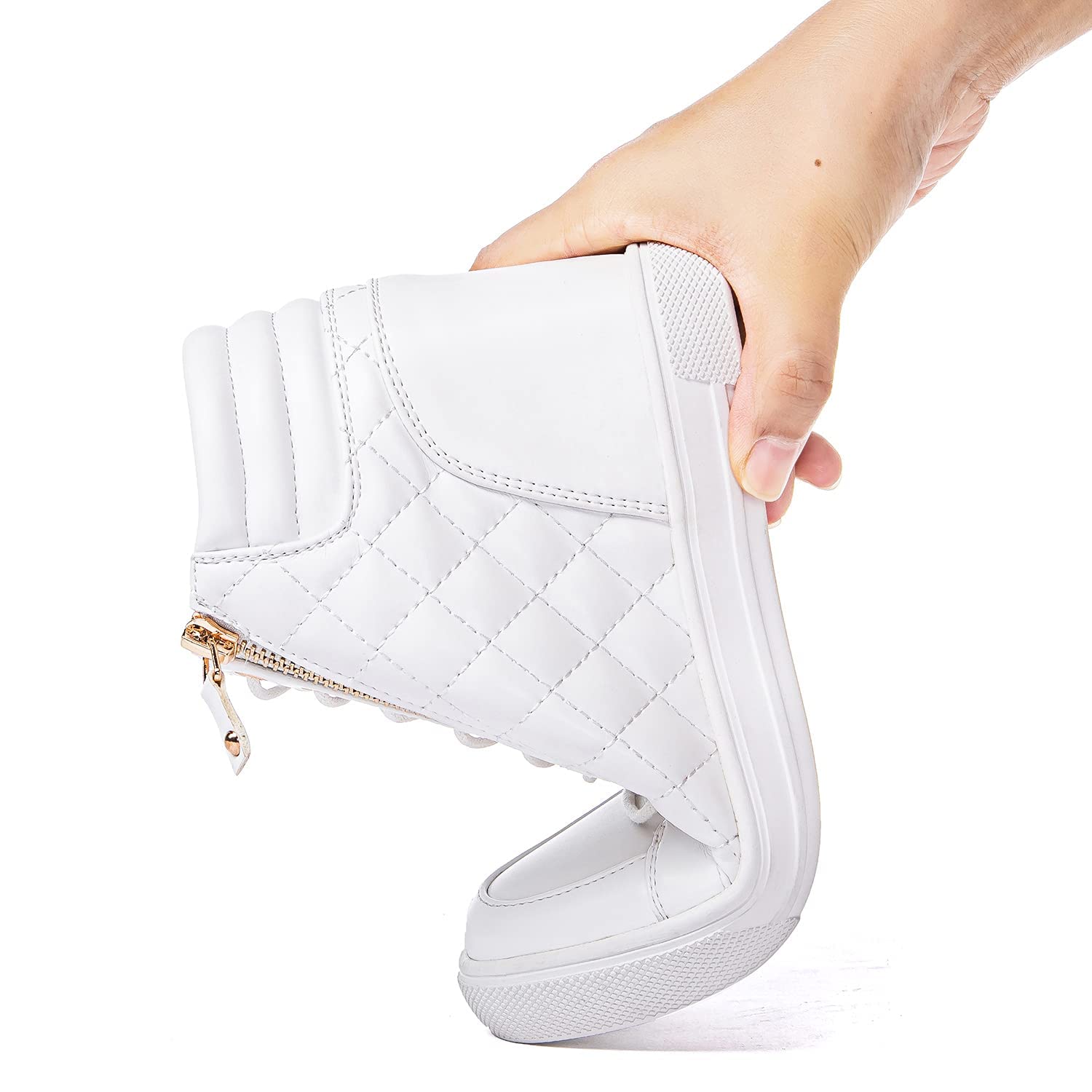 GLOBALWIN Women's Ankle Boots Wedge Sneakers - Comfortable Casual Shoes for Women | Perfect for Work, Travel & Everyday Wear