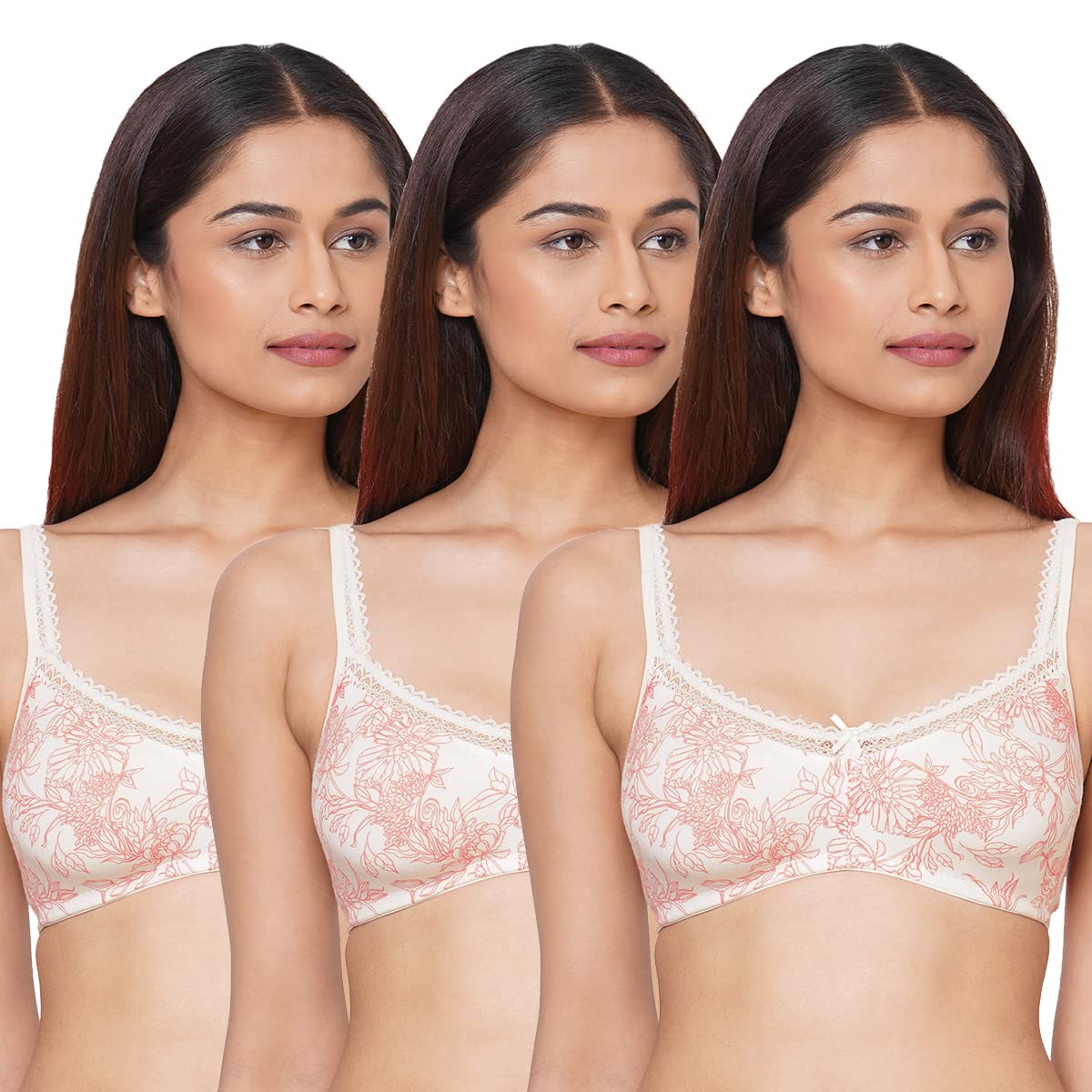 Organic Cotton Lace Bralette - Soft, Comfortable & Healthy for Women | Perfect for Yoga, Sleep & Everyday Wear