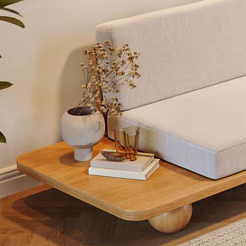 Minimalist Light Gray Settee with Loose Back & Removable Cushion - Modern Small Sofa for Living Room, Bedroom or Office - Perfect for Relaxing, Reading & Small Space Decor