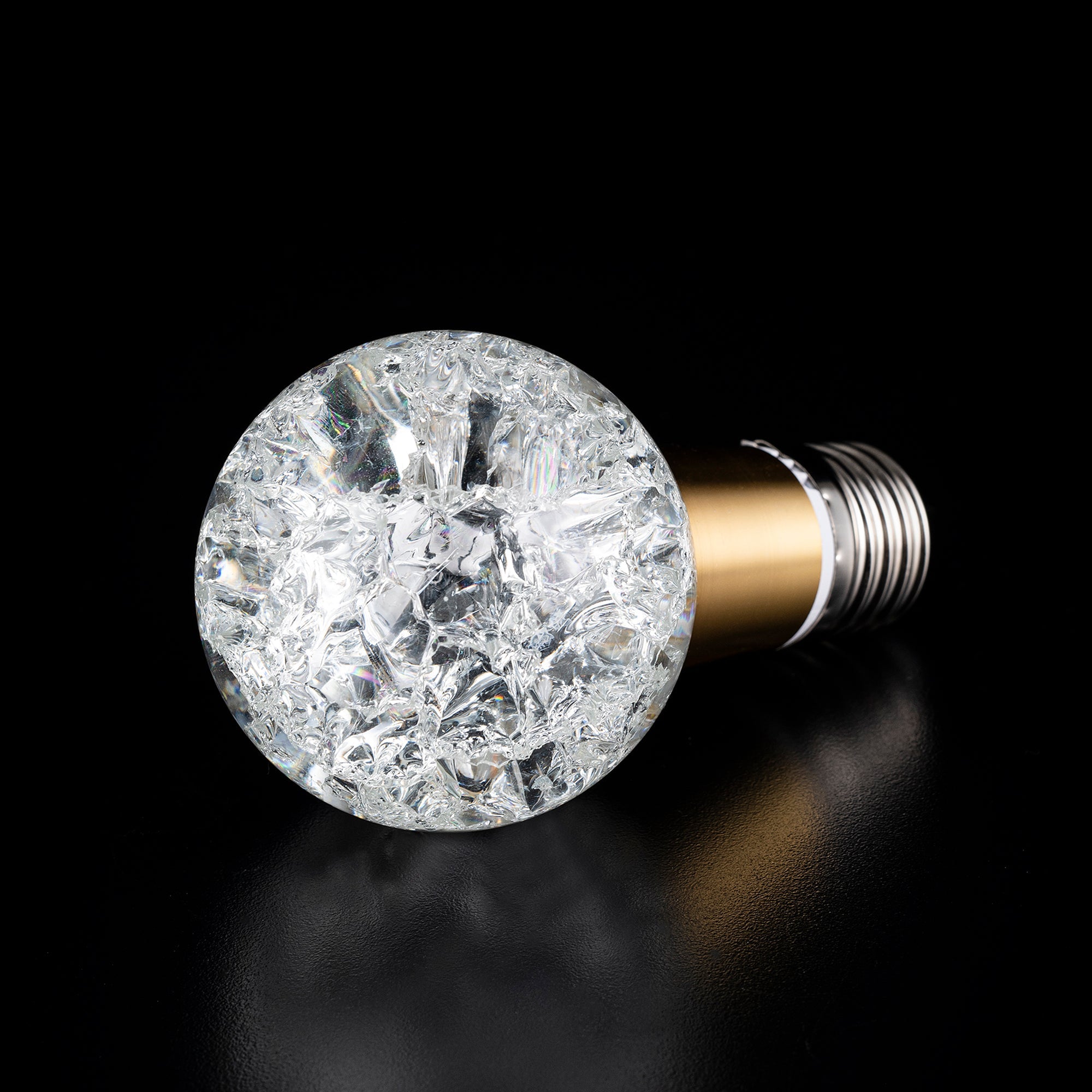 Fractured Globe Crystal LED Light Bulb - Decorative Vintage Edison Bulb for Home, Restaurant, and Party Lighting - Perfect for Chandeliers, Lamps, and Ambient Decor