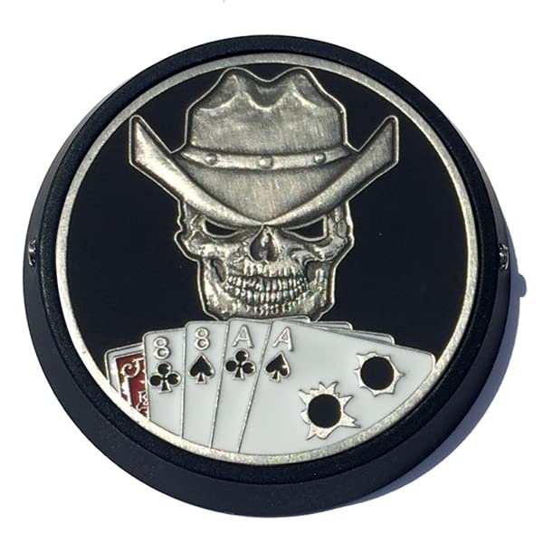 Harley Milwaukee Eight Black Waterfall Horn Cover & Dead Man's Hand Coin Mount Set - Perfect for Motorcycle Customization & Biker Accessories