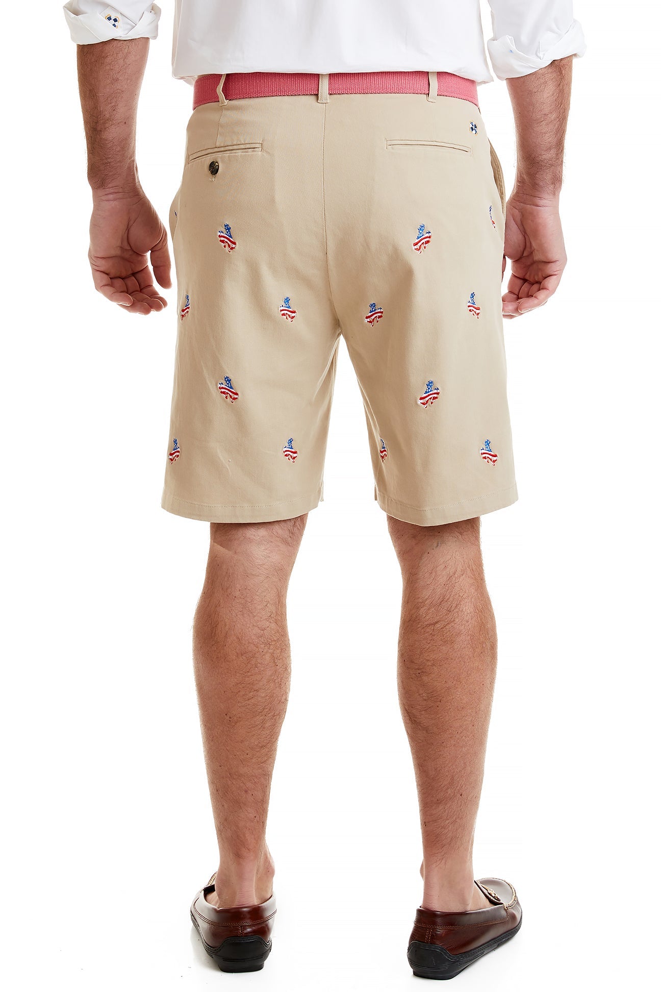 Cisco Short Stretch Twill Khaki Pants with Cowboy Americana Design - Comfortable Western Style for Casual Wear & Outdoor Adventures