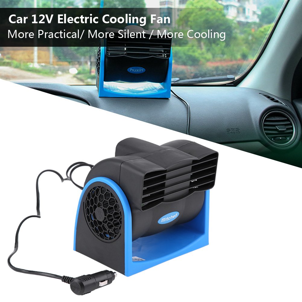 Auto Car Vehicle Air Fan Cooler - DC 12V ABS Electric Cooling Fan, Mini, Adjustable Speed, Silent Air Cooler, Universal for Cars, Trucks, and RVs