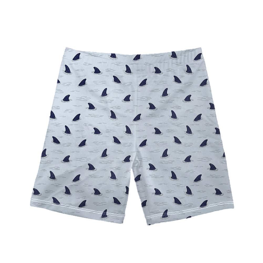 UNICEU Boys Swim Shorts - Cartoon Shark & Dolphin Print Quick-Dry Boardshorts for Kids 5-14 Years | Beach, Pool & Summer Water Activities