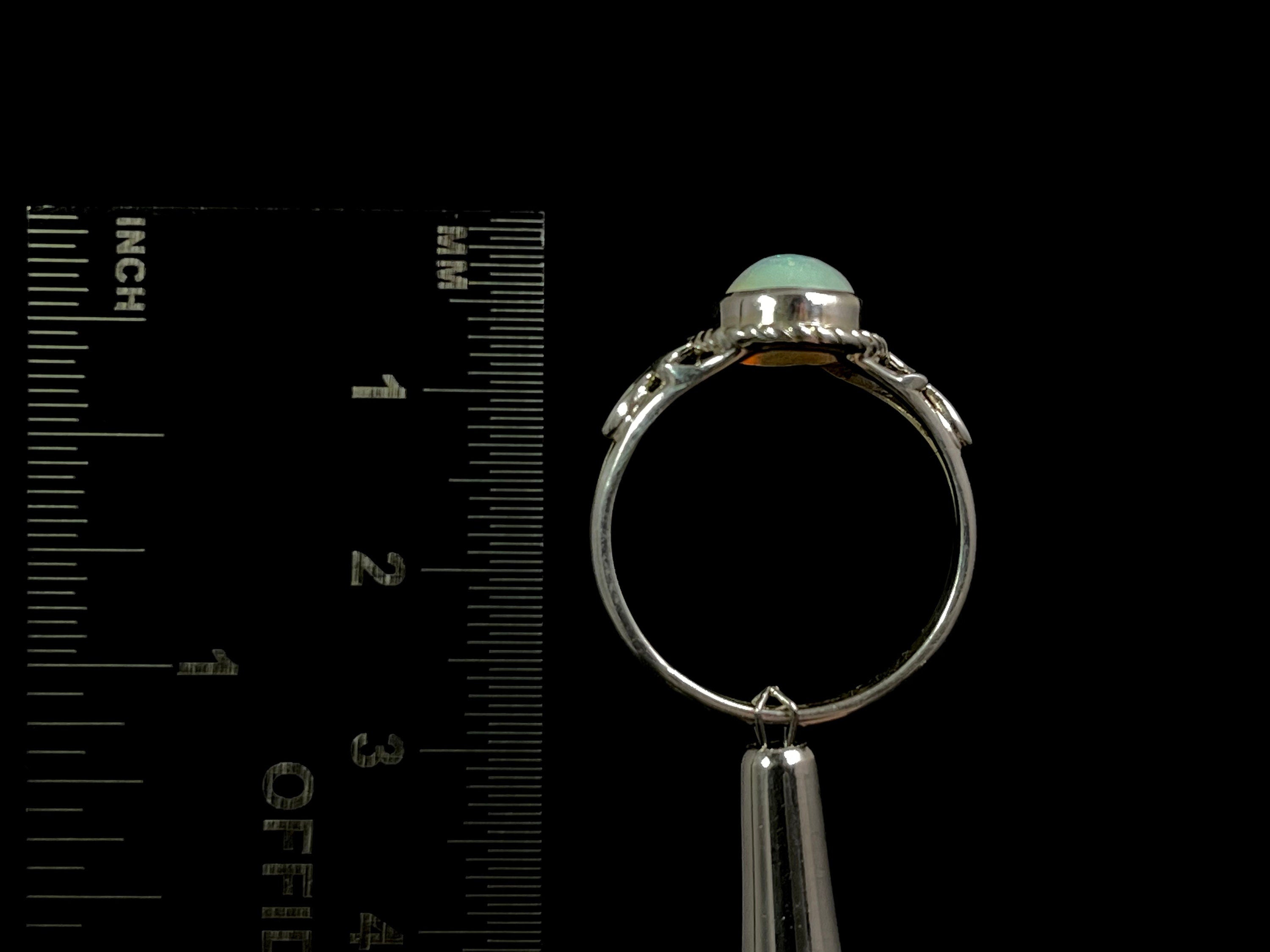 Ethiopian Welo Opal Ring for Women - Sterling Silver Size 9.5, Bridal Jewelry, Wedding Band, Engagement Ring - Perfect for Special Occasions & Everyday Elegance