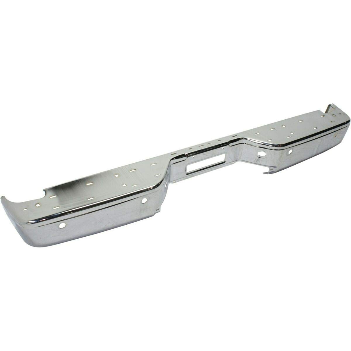 Chrome Steel Rear Bumper Replacement for 2004-2014 Nissan Titan Pickup Truck with Parking Sensors - Durable & Stylish Upgrade for Off-Roading, Towing & Daily Commuting