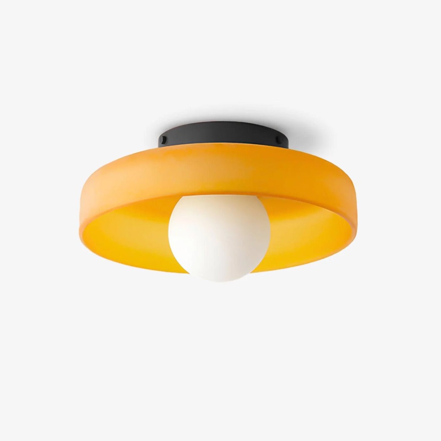Modern Gino Ceiling Light Fixture - Energy Efficient LED Flush Mount Lighting for Bedroom, Living Room & Kitchen - Dimmable Indoor Home Decor