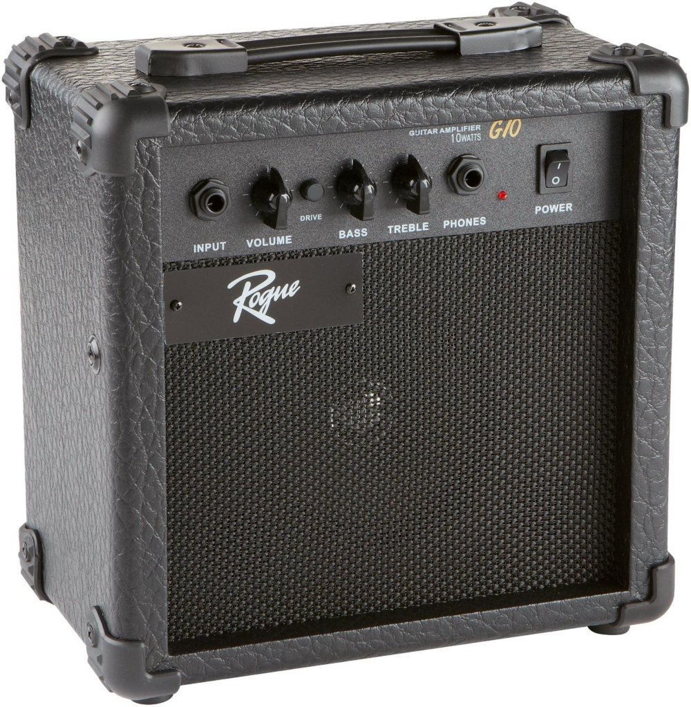 Rogue Rocketeer Electric Guitar Pack - Black | Complete Starter Kit with Amp, Strap, Picks & Cable | Perfect for Beginners, Practice & Live Performances
