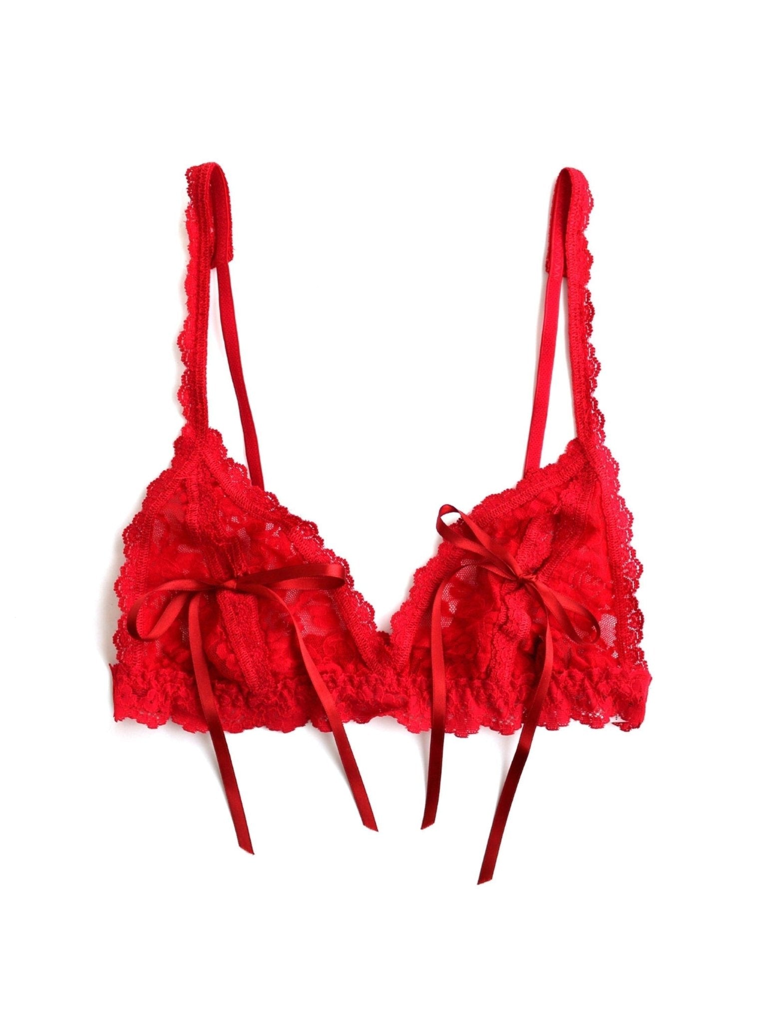 Oh Peek a Boo Lace Tie Bralette - Sexy Lace Bralette for Women, Comfortable Wireless Bra, Adjustable Straps - Perfect for Date Night, Lingerie Gift, and Everyday Wear