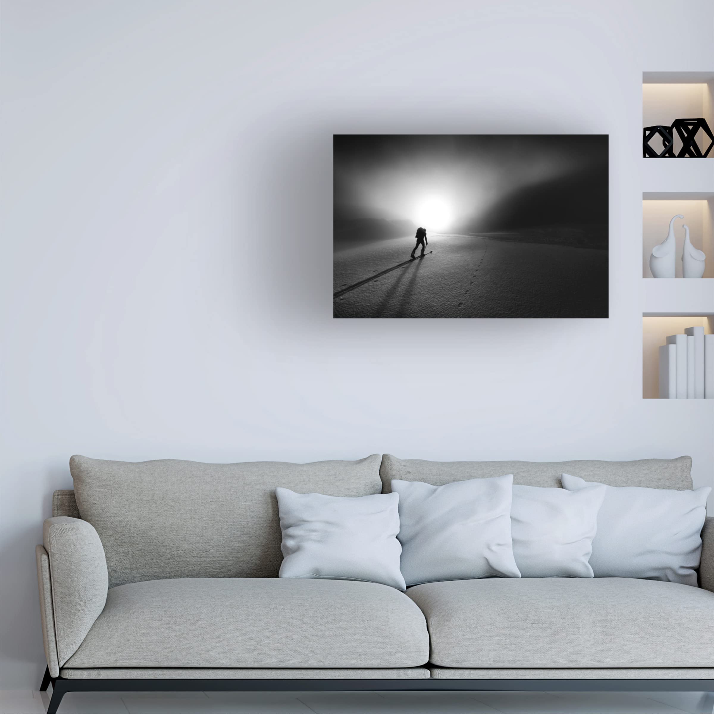 Trademark Fine Art 'Into The Light' Canvas Wall Art by Sandi Bertoncelj - Modern Abstract Painting for Living Room, Bedroom & Office Decor