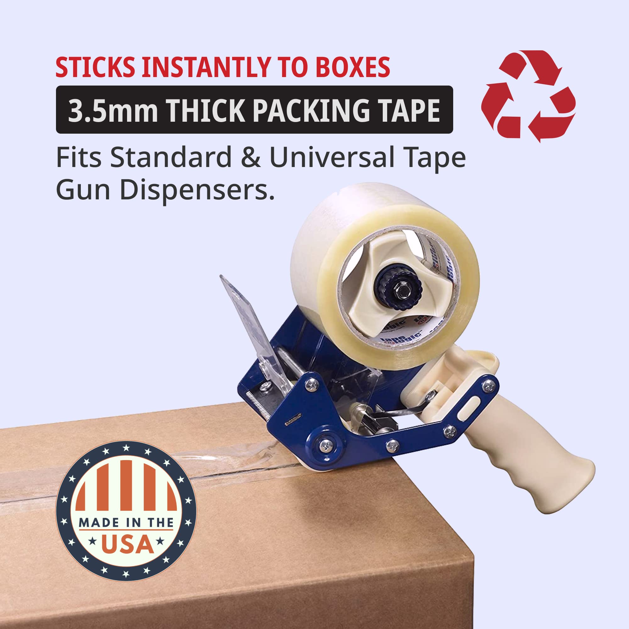Tape Logic 2in x 55 Yards Clear Acrylic Packaging Tape - 3.5 Mil Thick, 36-Pack Bulk Refill | Heavy Duty Shipping Tape for Boxes, Mailing, Moving & Storage | Perfect for Home, Office & Warehouse Use | Works with Standard Tape Dispensers