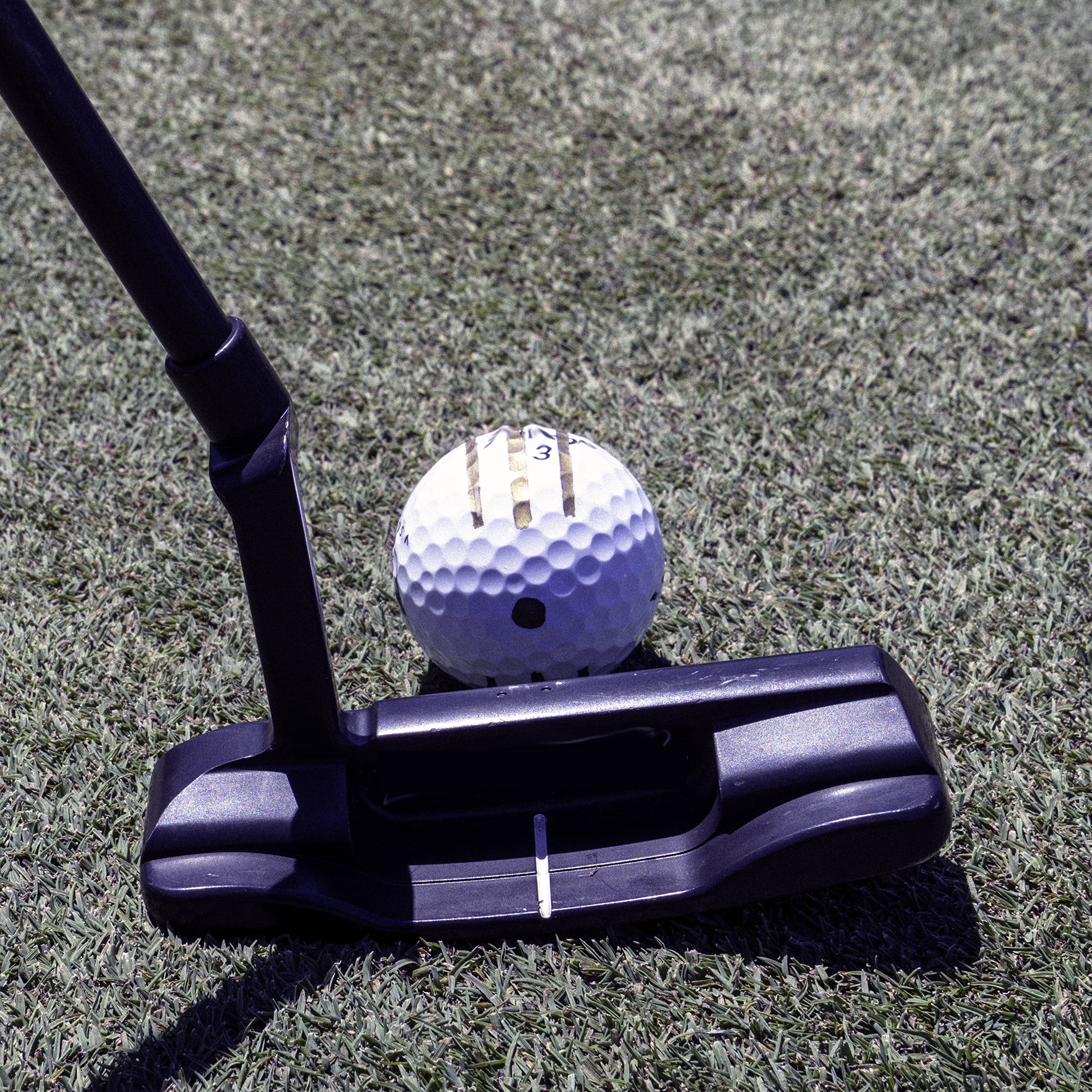 VISUALIZE Tri-Line Golf Ball Marker - High Precision Alignment Tool for Putting & Driving - Includes Marking Pens - Perfect for Practice & Tournament Play