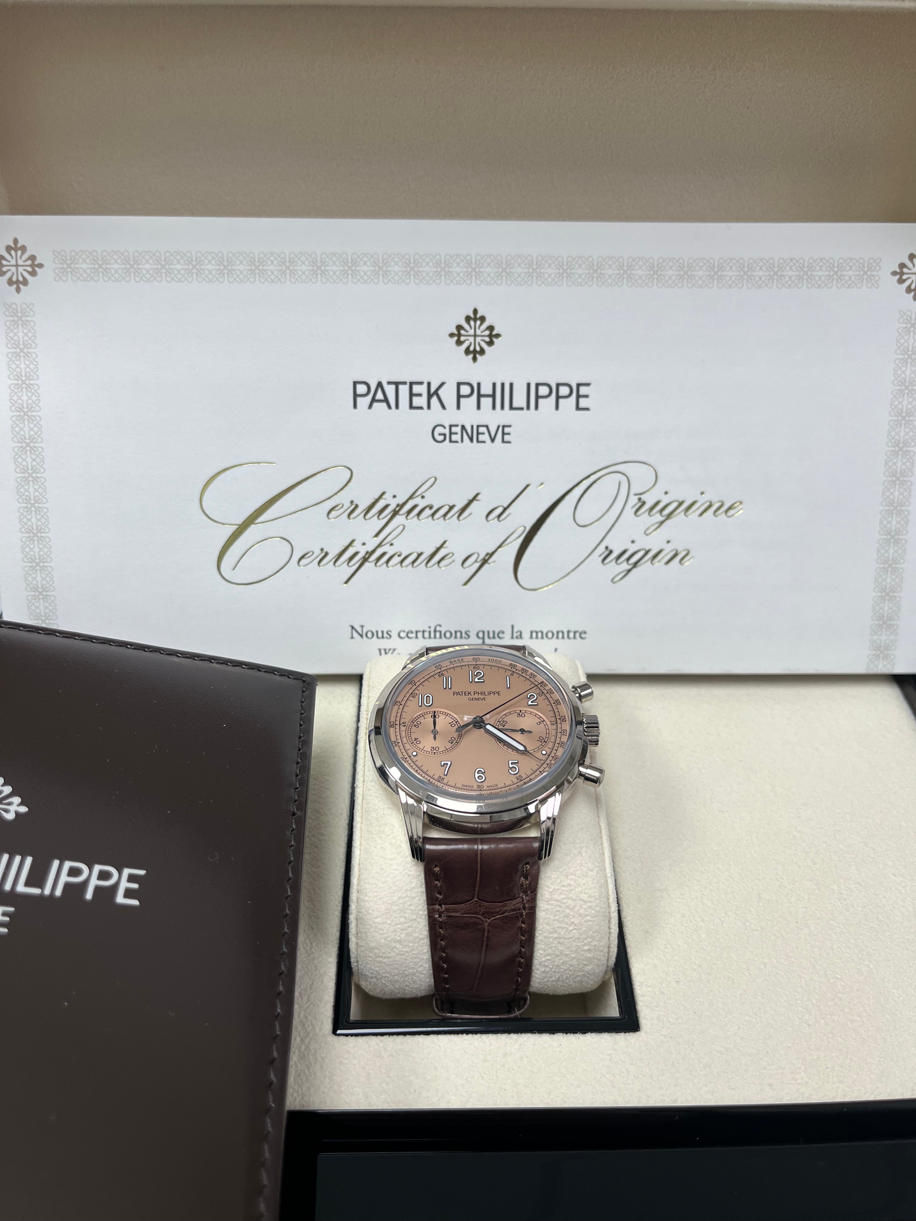 Patek Philippe Complications Salmon Dial 18K White Gold Men's Watch 5172G-010 | Luxury Dress Watch for Business & Formal Occasions