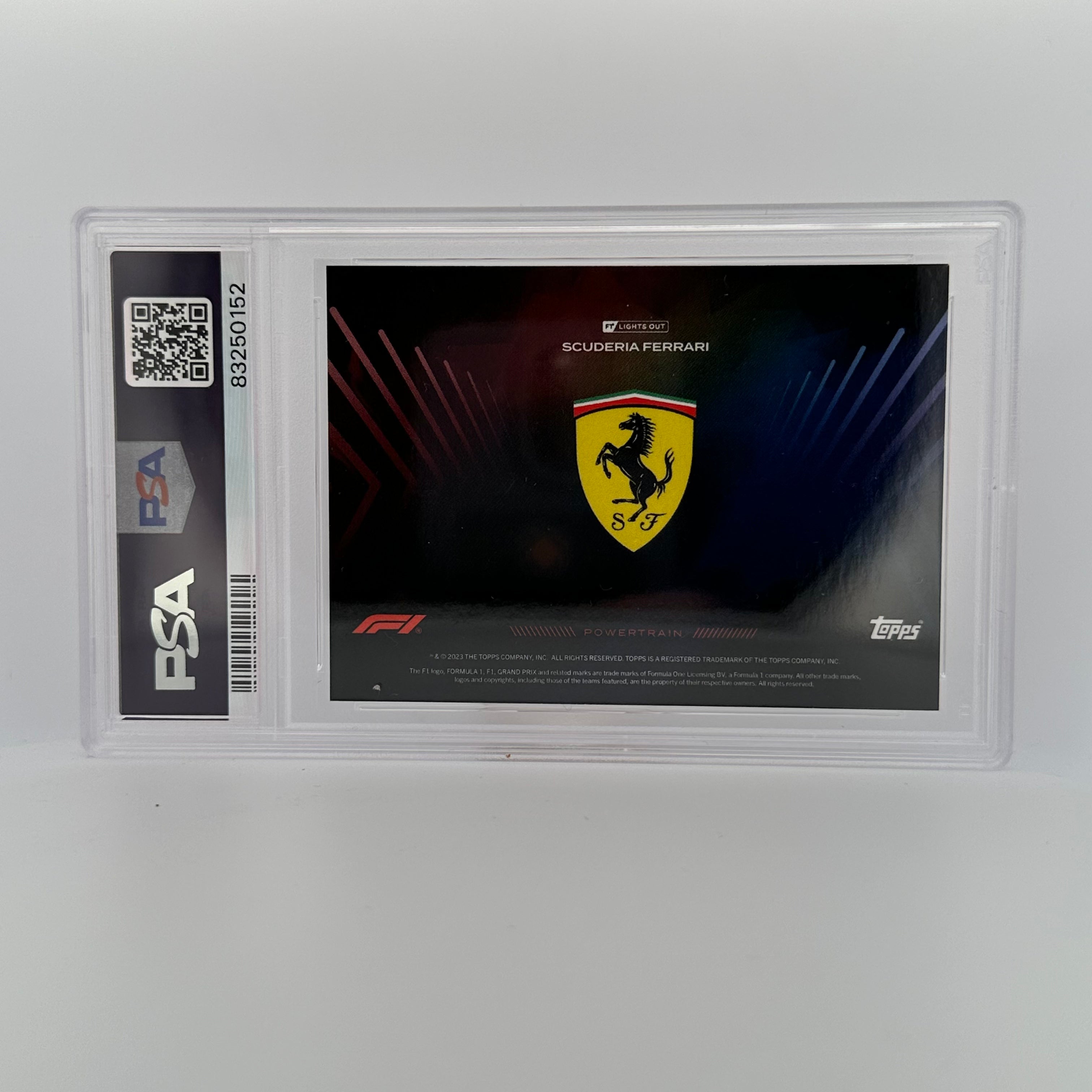 PSA 8 Graded Scuderia Ferrari Powertrain Rainbow Trading Card - Perfect for Collectors & Racing Fans (Sports Memorabilia, Display Case, Gift Idea)