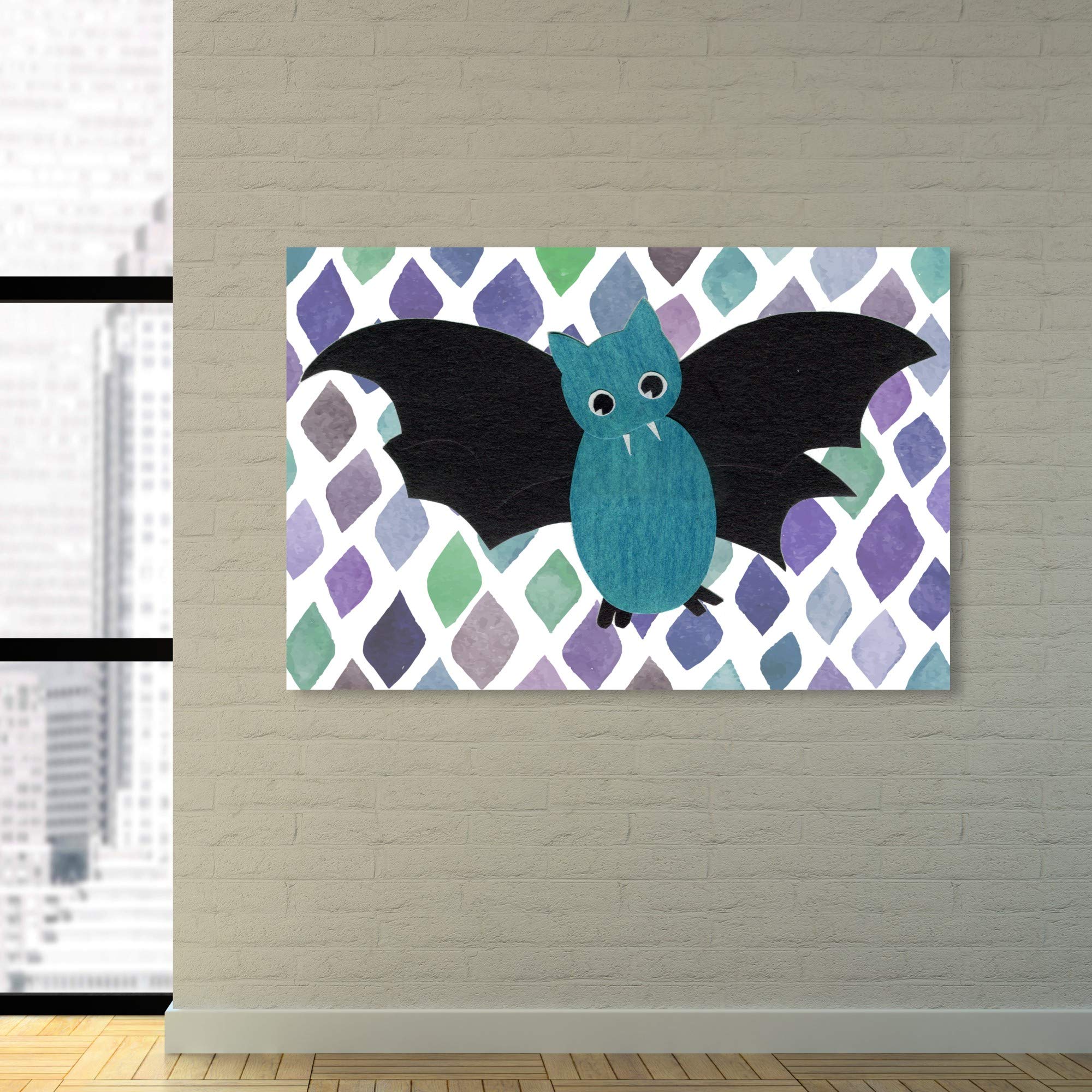 V for Vampire Bat Wall Art Canvas Print - 36