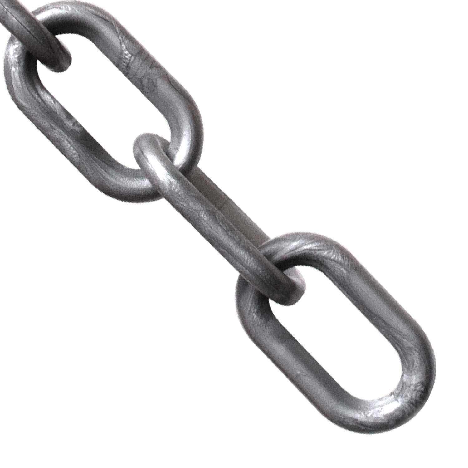 Mr. Chain Plastic Barrier Chain Reel - 1.5-Inch Link Diameter, 500-Foot Length, Silver (30008-500) - Ideal for Crowd Control, Event Safety, and Construction Site Management