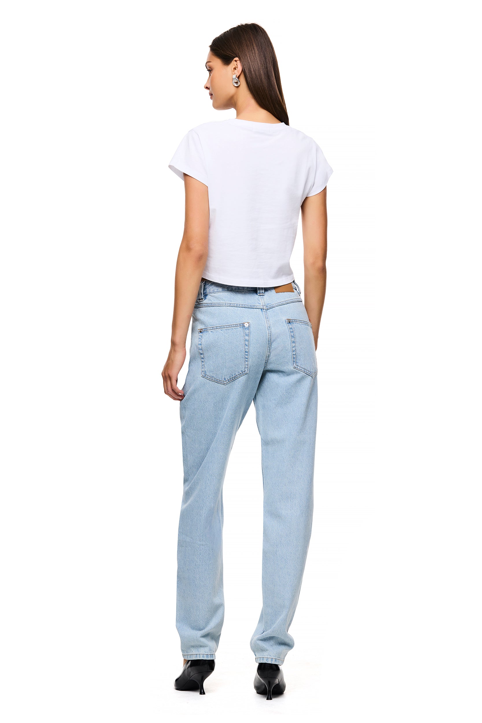 The Hudson Light Wash Jean - Women's High Waist Distressed Denim Jeans for Casual Wear & Everyday Outfits