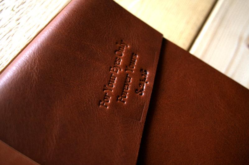 Personalized Embossed Leather Wedding Guest Book - Elegant Keepsake for Bridal Showers, Receptions & Anniversaries