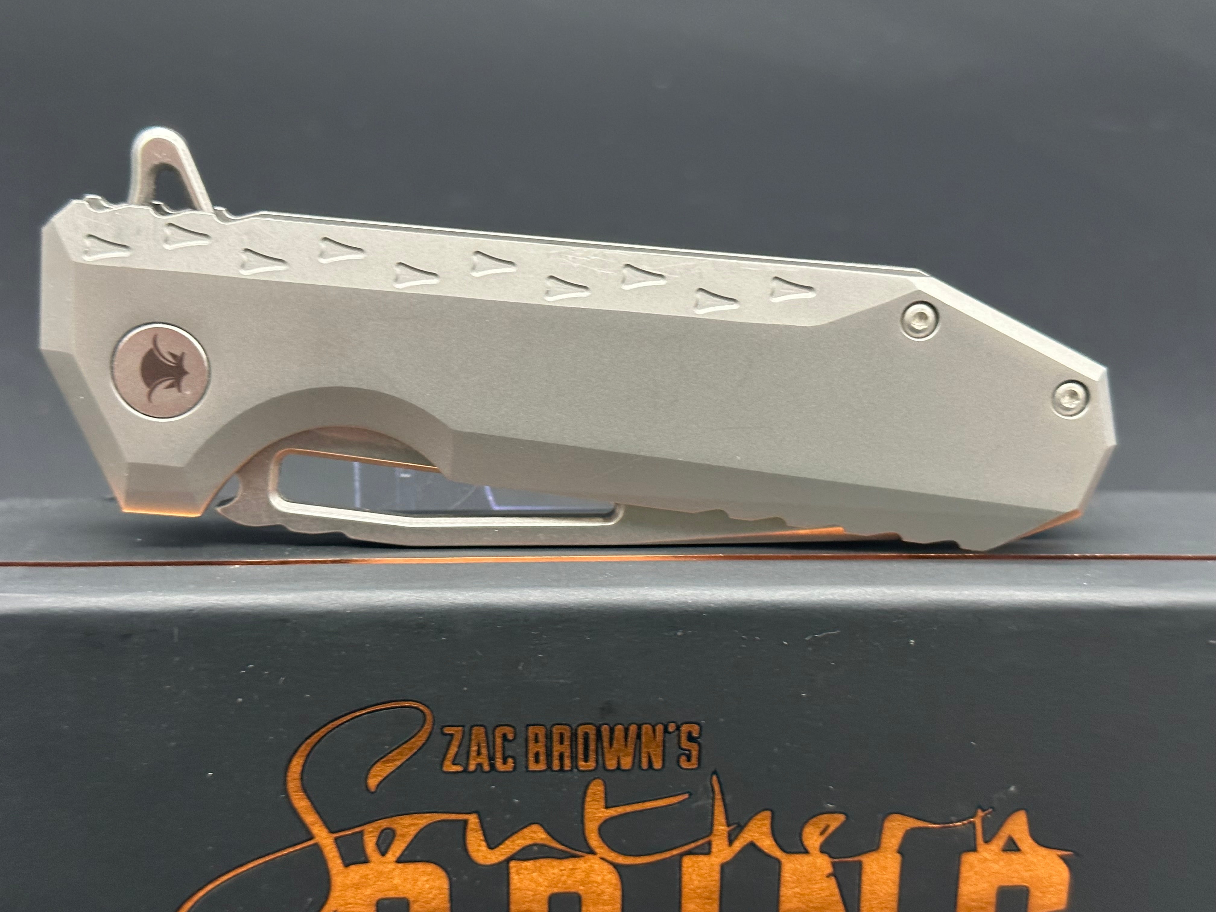 Southern Grind Penguin Folding Knife - S90V Steel Blade & Titanium Handle for EDC, Outdoor, and Survival Use