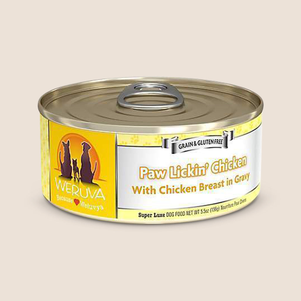 Weruva Classic Paw Lickin' Chicken Dog Food - Grain-Free, High-Protein Wet Food for Small & Large Dogs - Perfect for Mealtime, Training Treats & Senior Dogs