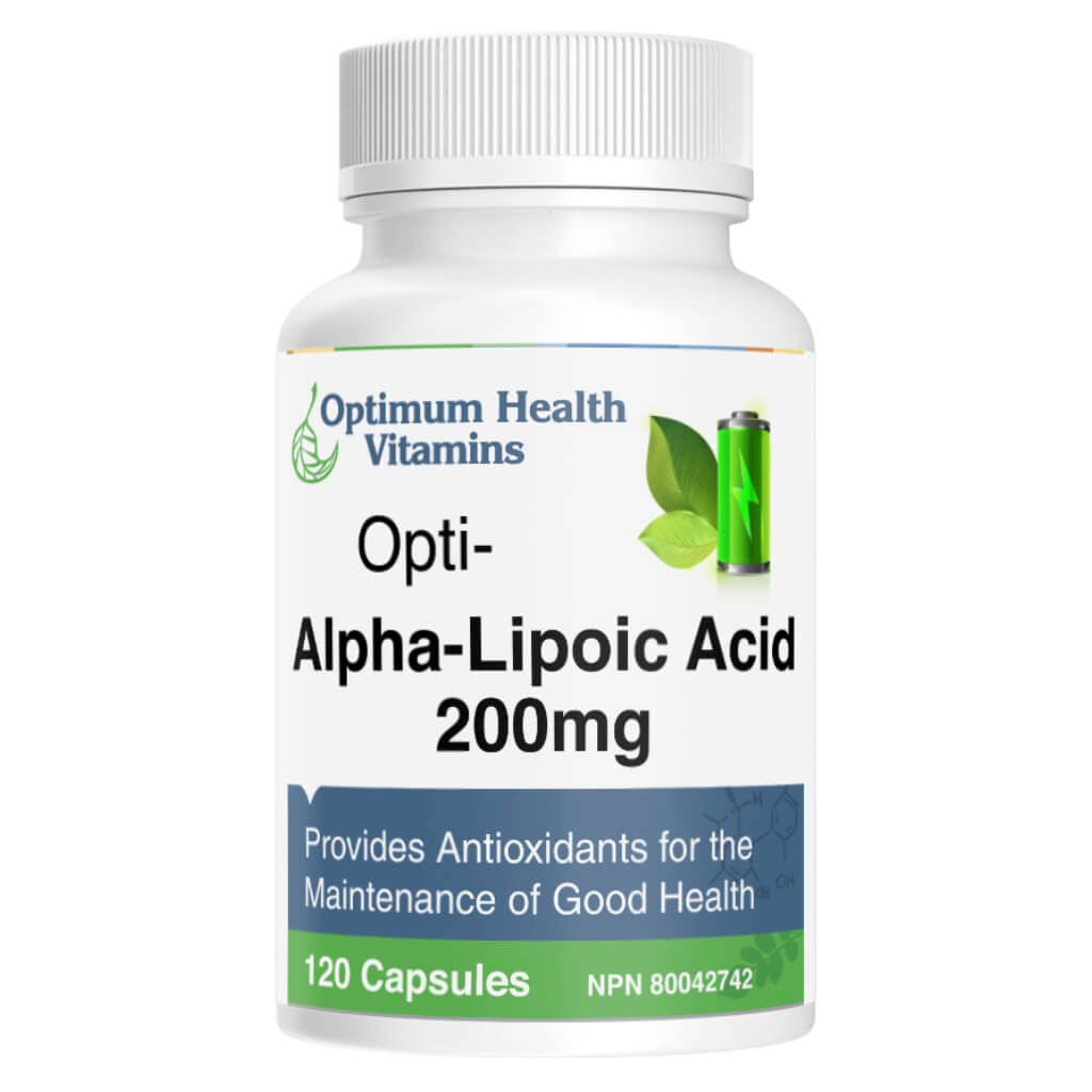 Opti Alpha Lipoic Acid 200mg Supplement - Powerful Antioxidant Support for Energy, Nerve Health & Blood Sugar Balance | Vegan Capsules for Daily Wellness Routine