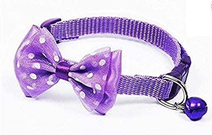 SR VISION Dog Collar with Bell & Bow Tie - Adjustable Cute Safety Collar for Puppies & Small Dogs (Multiple Colors) - Perfect for Daily Walks, Pet Photos & Special Occasions