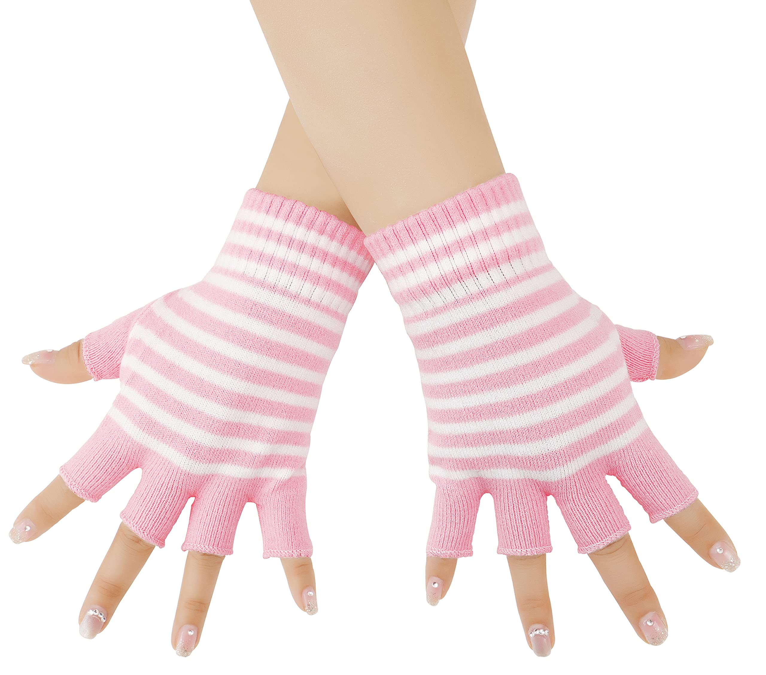 Unisex Stretchy Fingerless Hand Warmer Skeleton Gloves - Warm & Breathable for Outdoor Activities, Cycling, Running, and Cold Weather Fashion