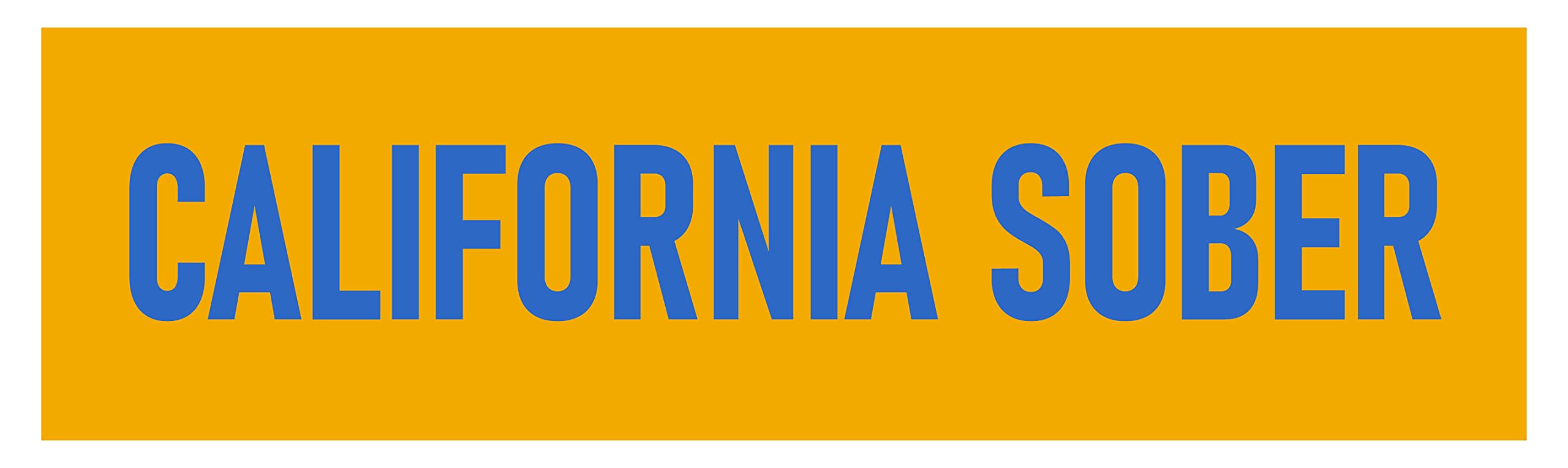 California Sober Bumper Sticker - Vinyl, Waterproof Decal for Cars, Trucks & Laptops - Express Your Lifestyle (Perfect for Road Trips, Festivals & Daily Commute)