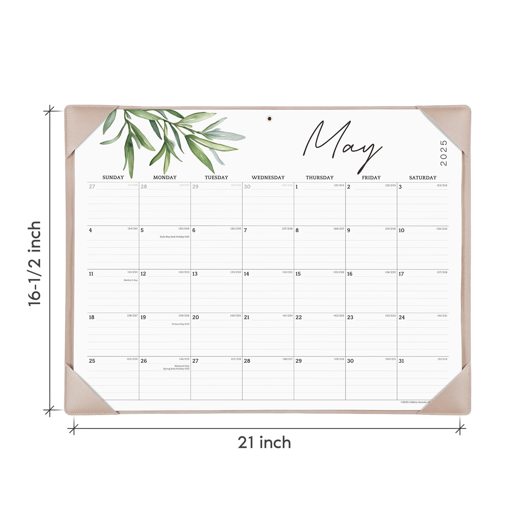 2025-2026 Large Desk Calendar with Desktop Mat - 21