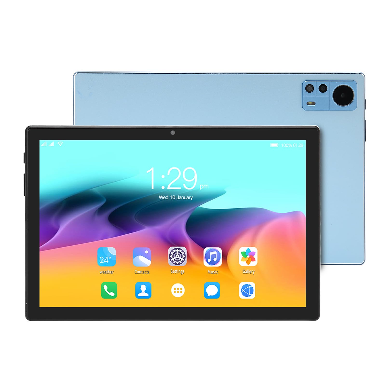 10.1 Inch HD Android Tablet with 5G WiFi, Dual SIM Dual Standby - Fast Performance for Online Learning, Work & Entertainment | Android 11 OS | Blue Color | Perfect for Students, Professionals & Home Use