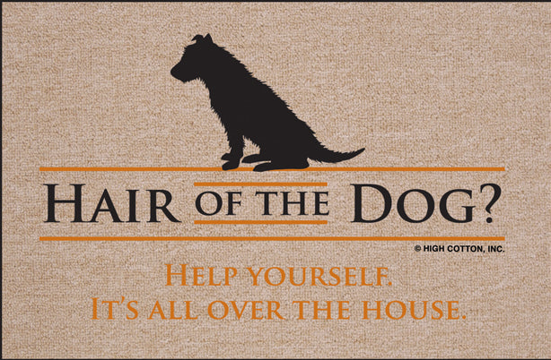 Premium Hair of the Dog Olefin Doormat - Non-Slip, Durable & Waterproof Welcome Mat for Front Door, Porch & Entryway - Perfect for Home, Office & Outdoor Use