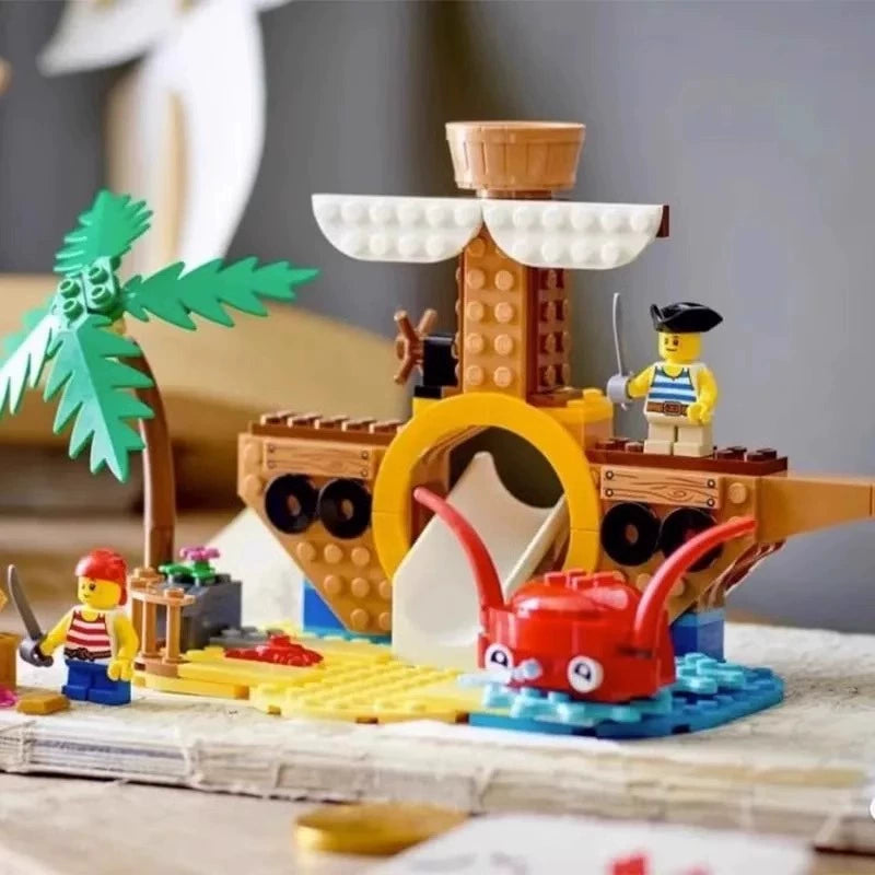 168 Pcs Pirate Ship Playground Set - Kids Outdoor Play Equipment for Backyard, Park & Beach Adventures - Perfect for Imaginative Play & Social Development