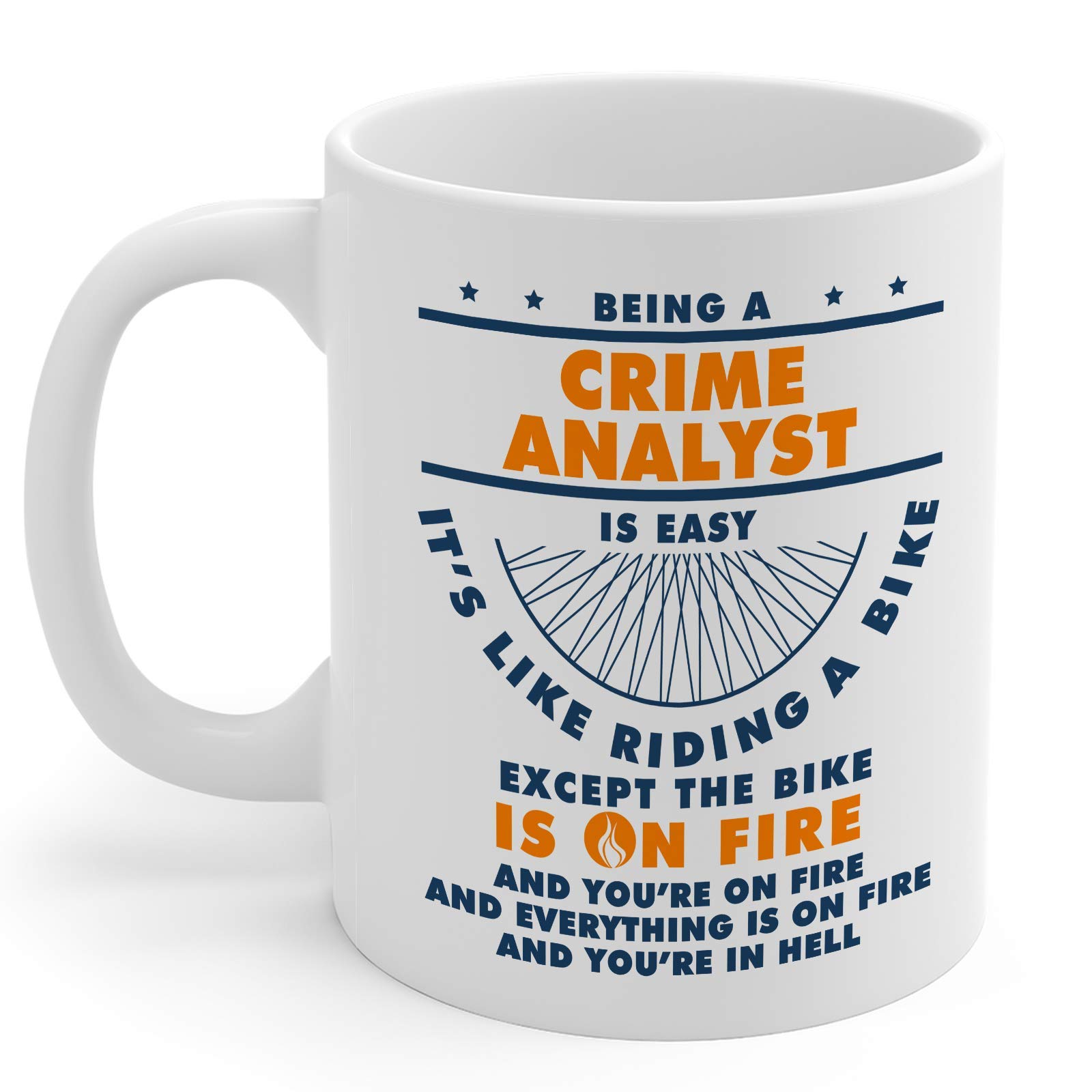 11oz White Ceramic Crime Analyst Coffee Mug - Perfect Gift for Crime Analysts, Detectives & Law Enforcement Professionals - Ideal for Office Use, Coffee Breaks & Appreciation Gifts