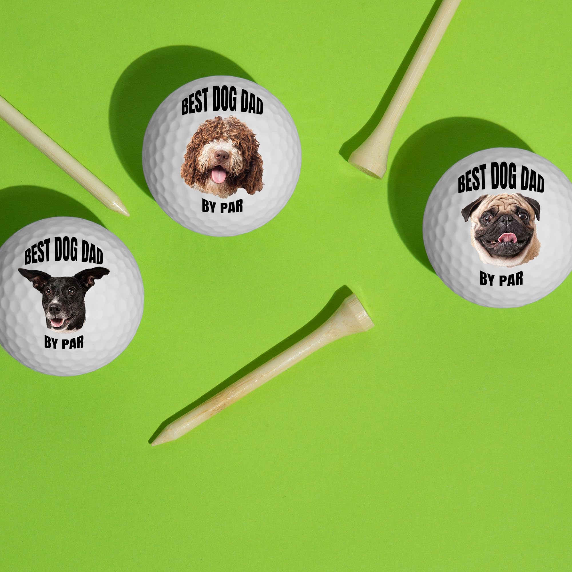 Personalized Custom Dog Golf Balls - Fun Golf Gifts for Dog Lovers & Pet Birthday Presents - Perfect for Dog Day, Golf Tournaments & Pet-Themed Events