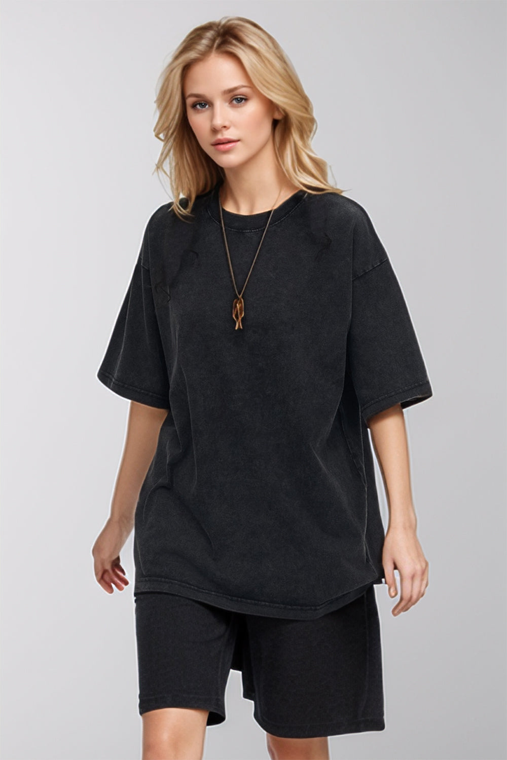 Basic Bae Round Neck Half Sleeve T-Shirt for Women | Casual Cotton Tee | Perfect for Everyday Wear, Outings & Layering