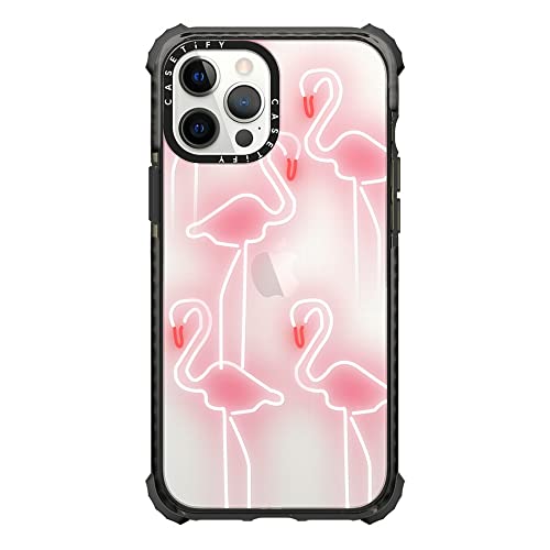 Neon inspired flamingo pattern