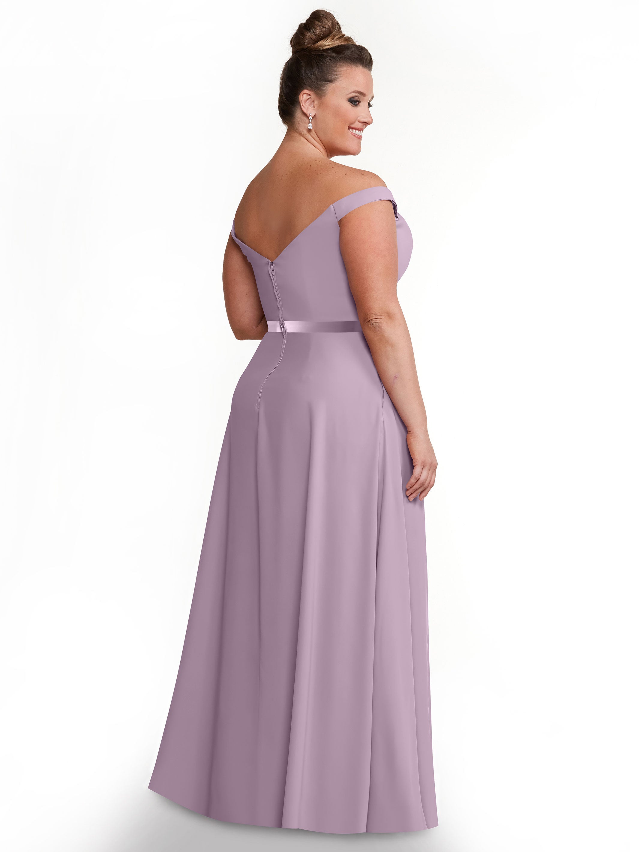 Elegant Off-The-Shoulder A-Line Chiffon Bridesmaid Dress with Sash - Size 80100 | Perfect for Weddings, Formal Events & Special Occasions