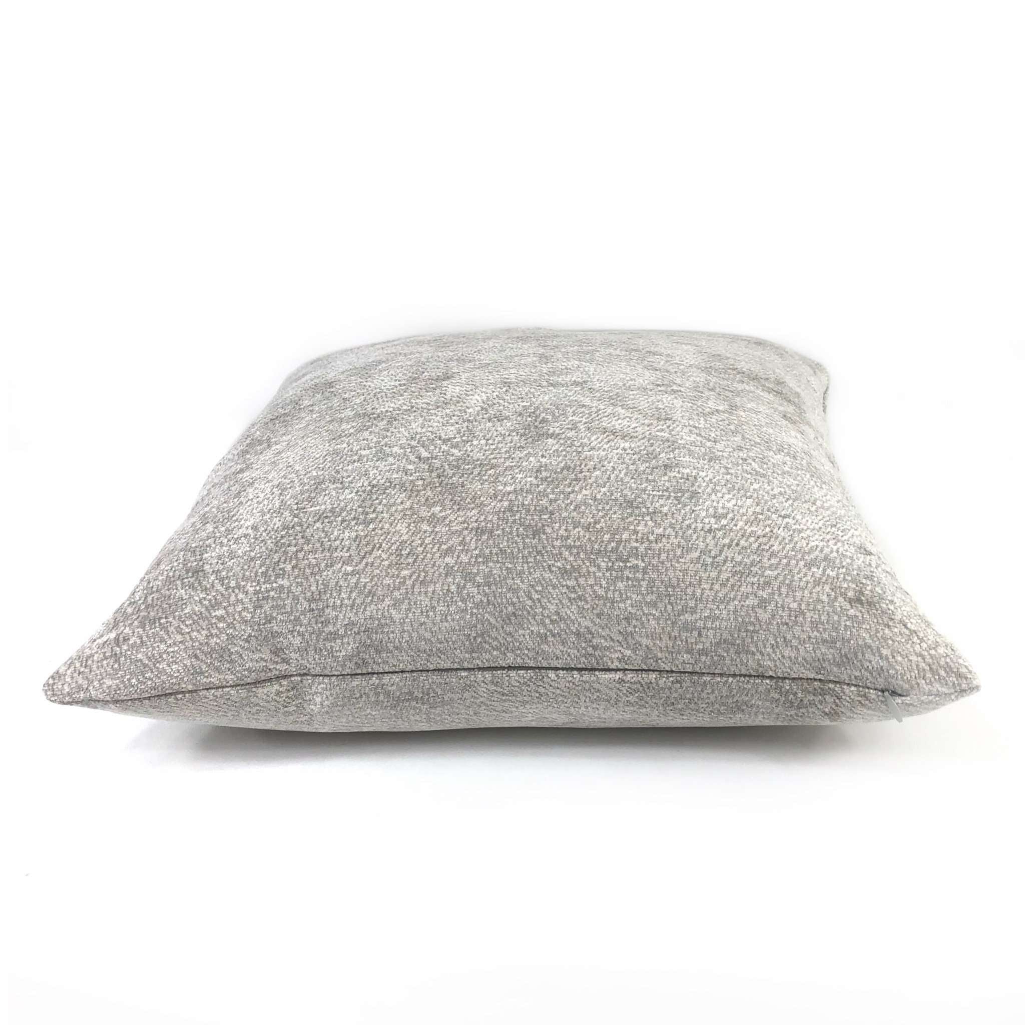 Preen Platinum Gray Minimalist Swirl Chenille Pillow Cover - Soft Decorative Throw Pillow Case for Sofa, Bed, Couch - Home Decor Accent for Living Room, Bedroom