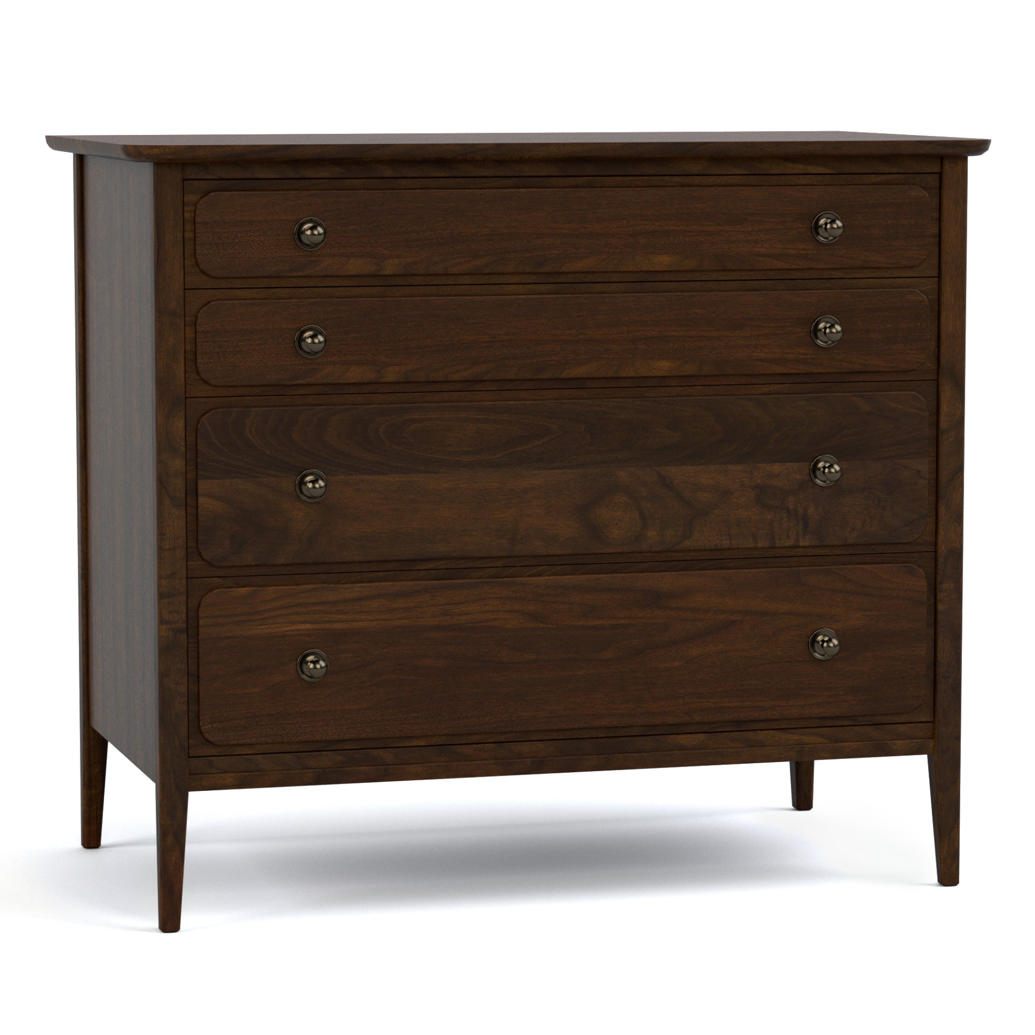 Hudson Valley Three Drawer Dresser - Solid Wood Bedroom Chest with Antique Bronze Hardware | Perfect for Bedroom Storage, Guest Room & Nursery Organization