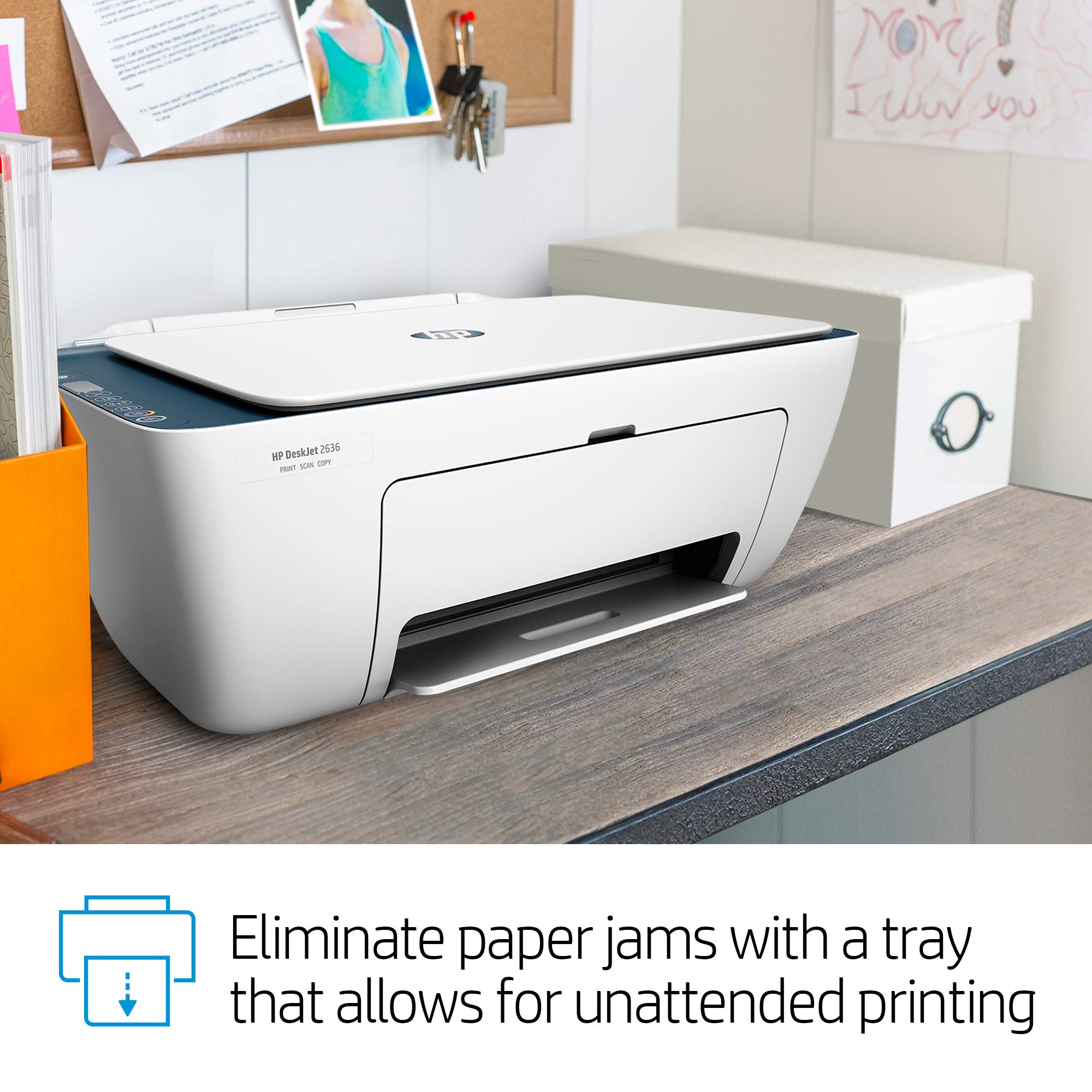 HP DeskJet 2636 Wireless All-in-One Color Inkjet Printer with Copy & Scan | HP Smart App Compatible | Blue (Renewed) | Perfect for Home Office, Small Business & Remote Work Printing Needs
