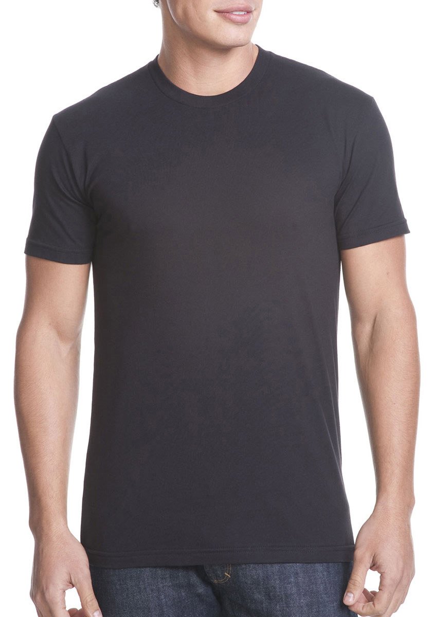 Premium Men's CVC Jersey T-Shirt Pack of 12 - Soft Breathable Cotton Blend Tees for Gym, Work & Casual Wear - Black, Large Size - Comfortable Everyday Essential T-Shirts