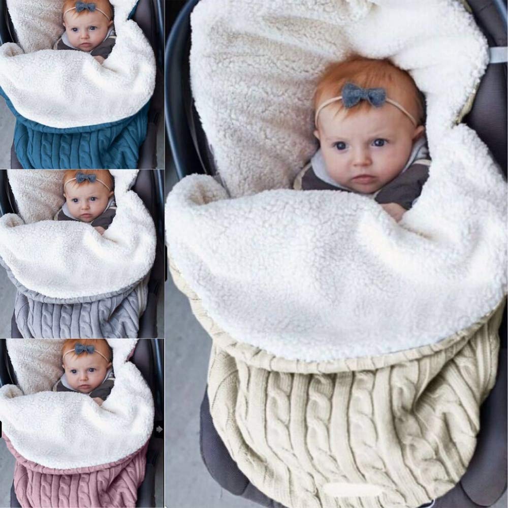 YEKEYI Unisex Baby Sleeping Bag - Soft Newborn Swaddle Wrap Blanket & Sleep Sack for 0-12 Months - Perfect for Stroller, Crib & Nursery (Grey) - Ideal for Nighttime Sleep, Naptime & On-the-Go Comfort