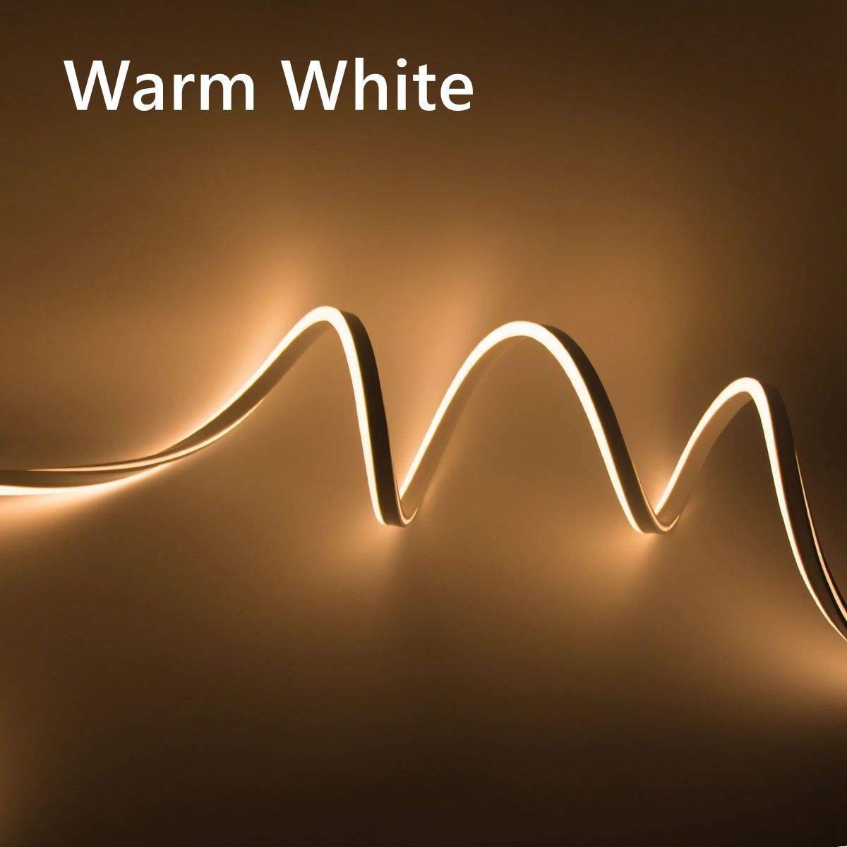 Thaisan7 50ft Waterproof Warm White LED Neon Rope Light - DC12V Flexible Strip for Boat, Bar, Home, Garden, Wedding & Party Decor - Indoor & Outdoor Lighting Solution