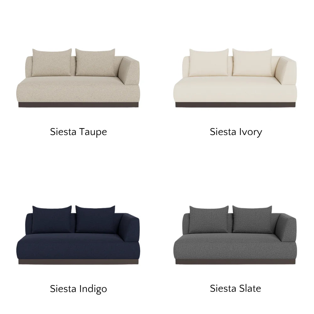 Amalfi 2-Seat Right Arm Outdoor Sectional Sofa - Patio Furniture for Backyard, Poolside & Garden Relaxation