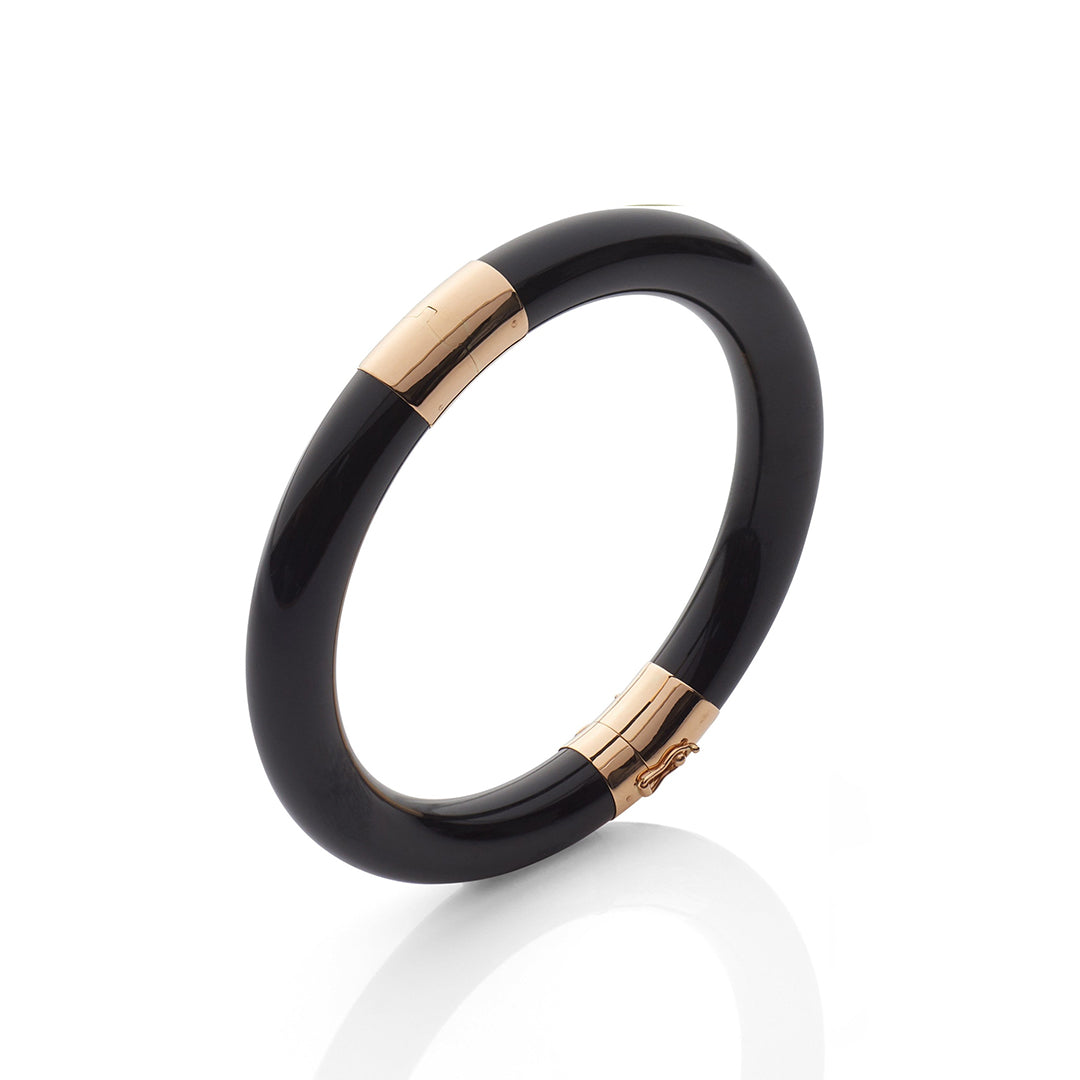 Black Jade Pacific Bangle - Elegant Handmade Jewelry for Women, Perfect for Parties, Weddings & Special Occasions