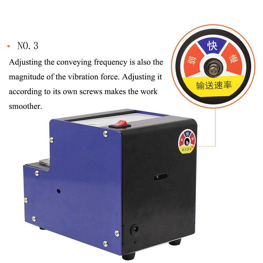 CGOLDENWALL Automatic Screw Counting Machine - Microcomputer Screw Feeder with Adjustable Track for M1-M5 Screws (Blue) | Perfect for Hardware Stores, Assembly Lines & DIY Projects
