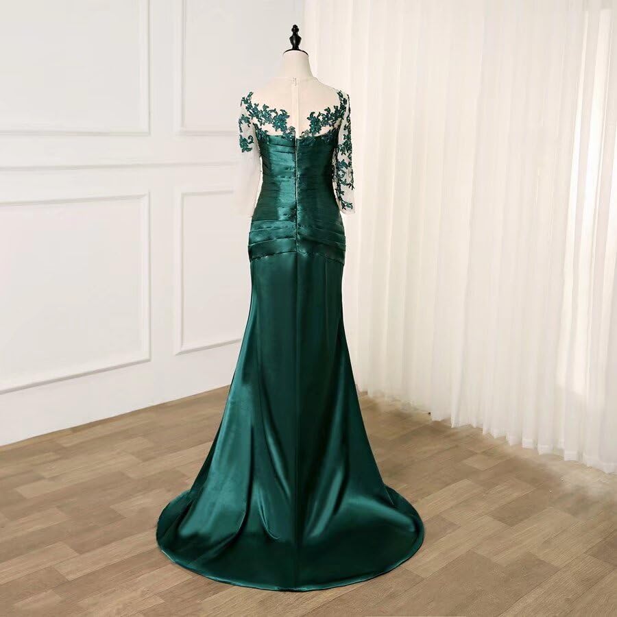 2025 Elegant Mother of The Bride Dresses with Beaded Appliques - Long Sleeve Formal Evening Gown for Women | Perfect for Weddings, Galas & Special Occasions