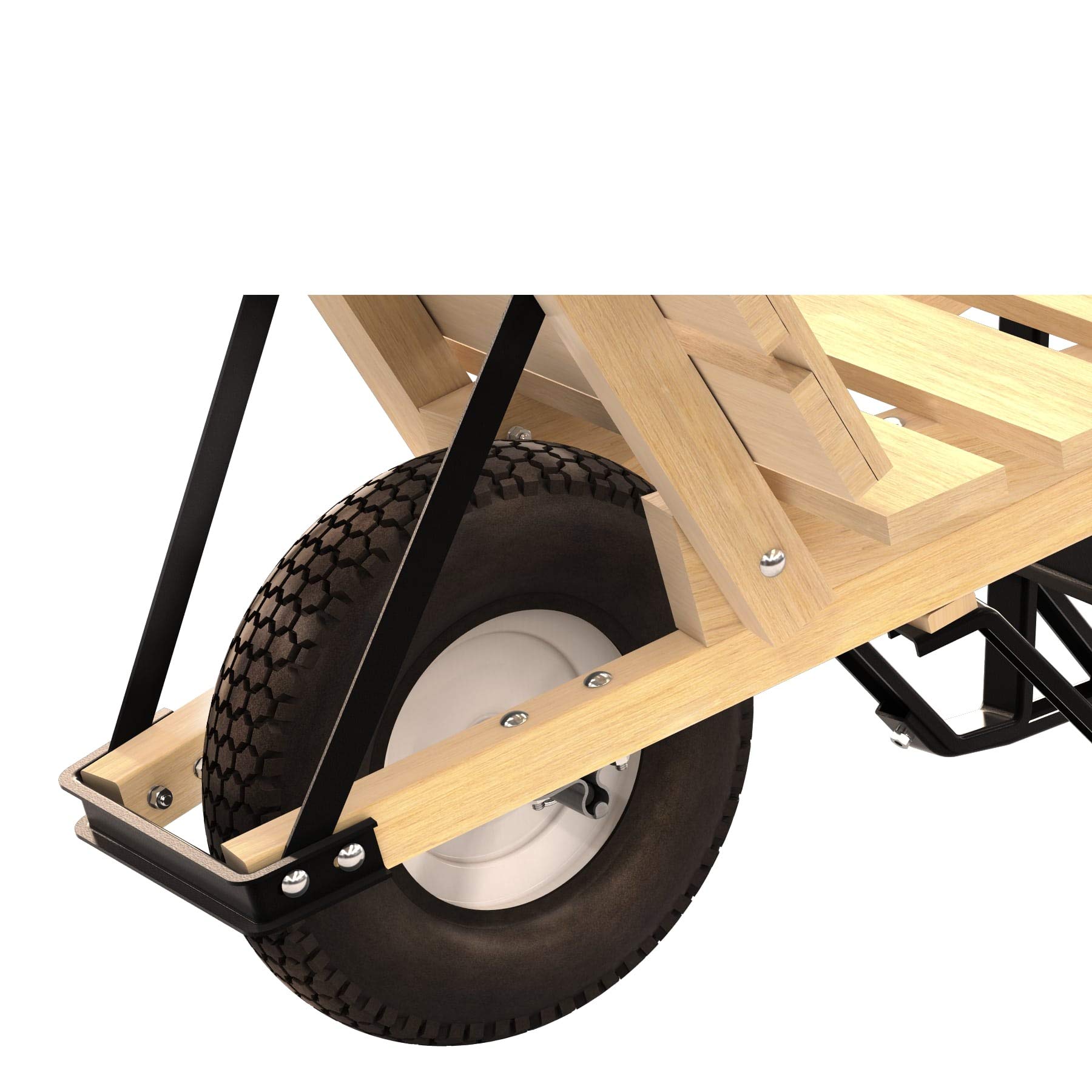 Bon Tool Contractor Grade Brick and Tile Wheelbarrow - Heavy Duty Construction Wheelbarrow for Masonry, Landscaping, and DIY Projects